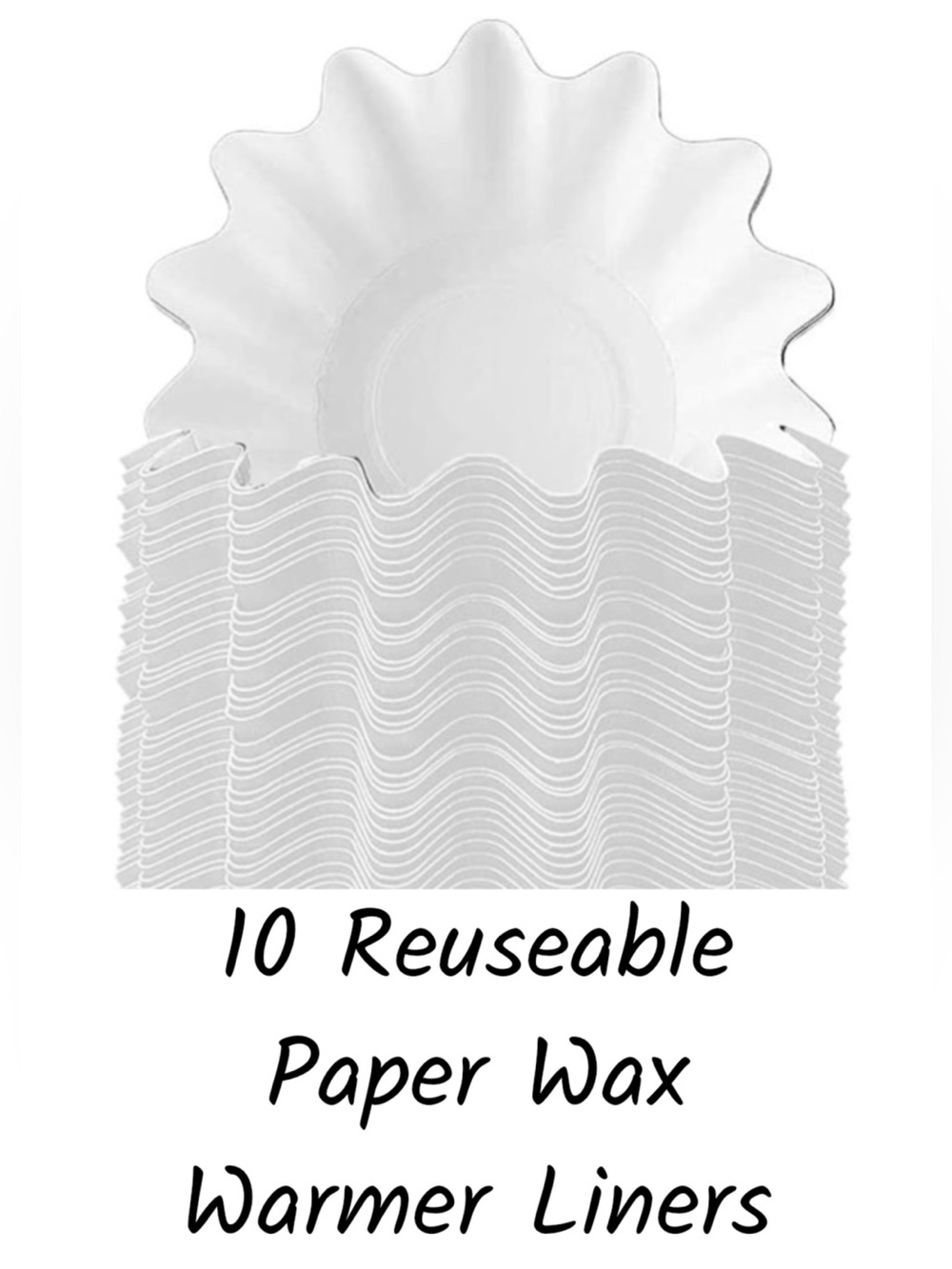 10 White Reuseable Paper Wax Melter Liners